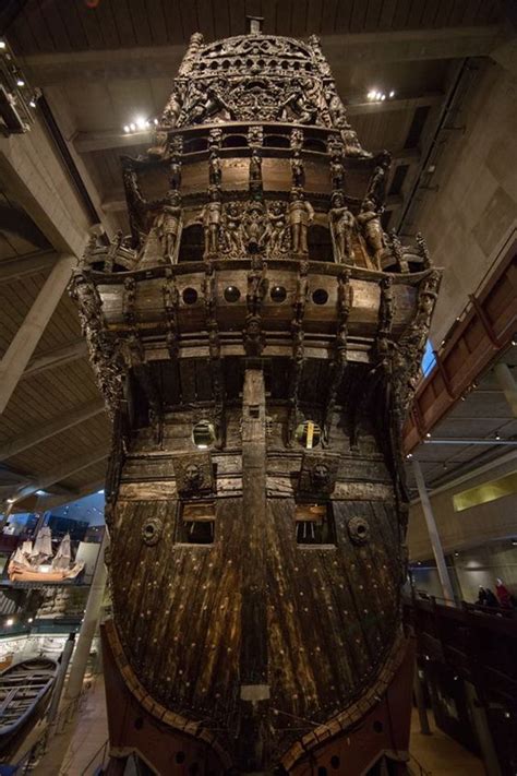 Sunken Warship Vasa Stockholm Sweden November 2015 17th Flagship On