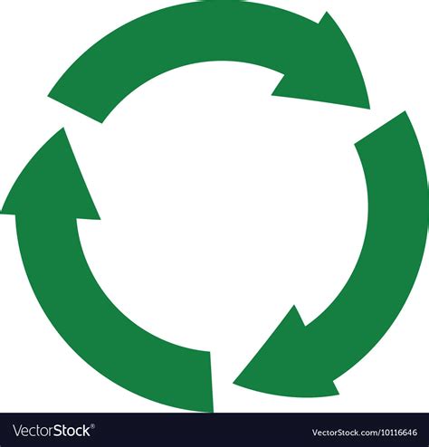 Arrow Recycle Circle Organic Ecology Icon Vector Image