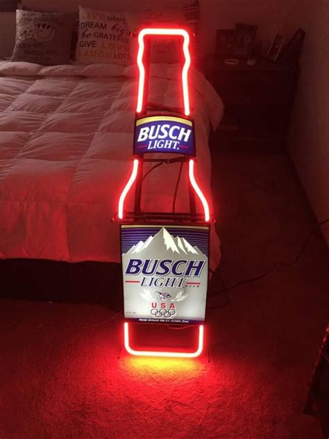 Custom Busch Light Bottle Neon Sign Tube Neon Light Custom Neon Signs