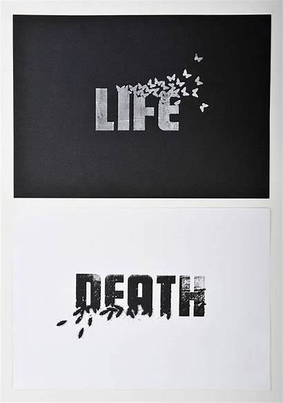 Death Typography Graphic Posters Dead Inspiration Poster