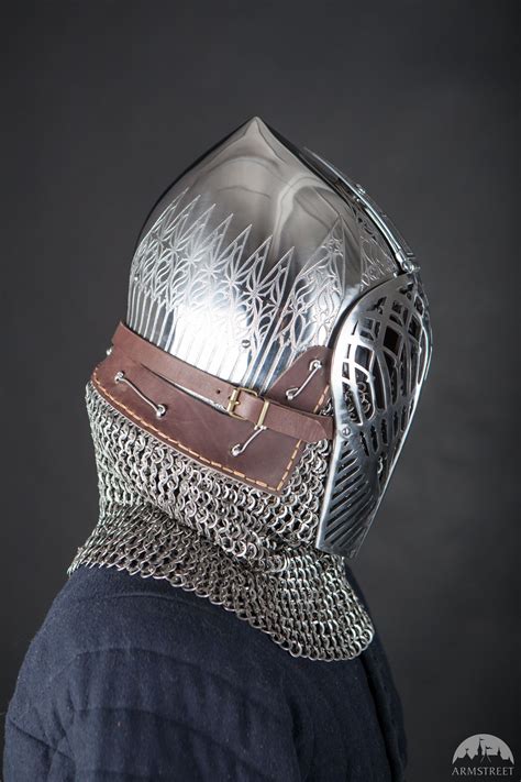 Vaulted Visor Sca Bar Grille Medieval Helmets Helmet Armor