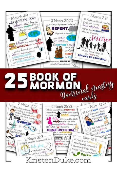 Book Of Mormon Doctrinal Mastery Cards Kristen Duke Book Of Mormon
