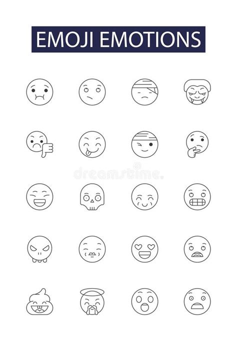 Emoji Emotions Line Vector Icons And Signs Smiling Laughing Grinning
