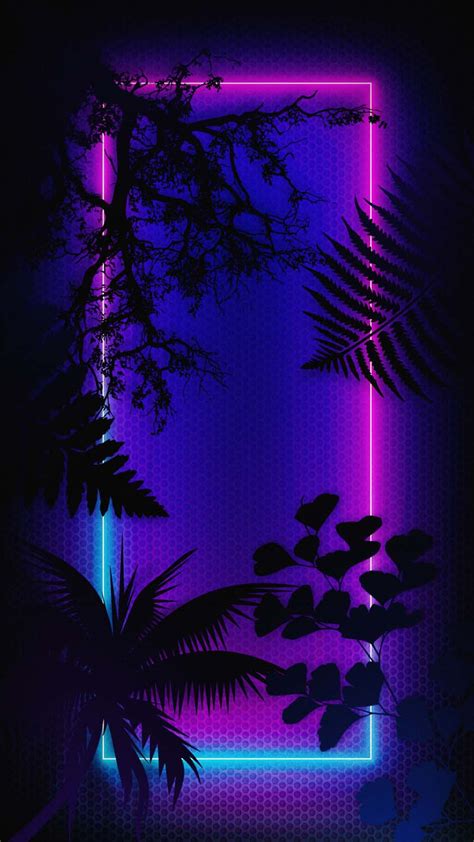 Neon Frame Rectangle Iphone Wallpaper Hd Iphone Wallpapers Iphone