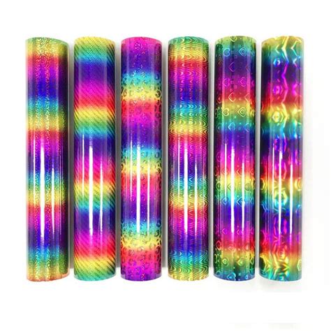 199us Glossy Holographic Sheets Rainbow Adhesive Vinyl 12