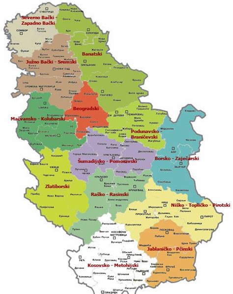Geografska Karta Srbije Sa Gradovima