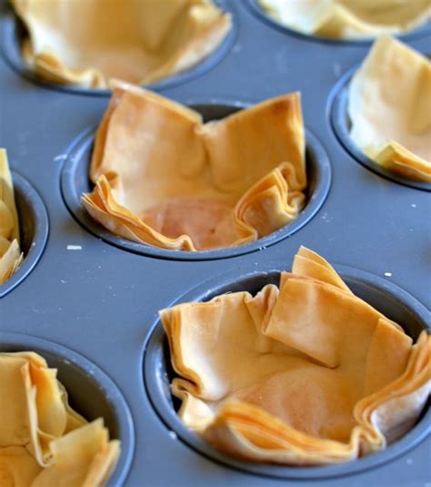 Remove phyllo dough from package and have a damp towel ready so you can keep the phyllo sheets covered as you work. How to Make Phyllo Cups