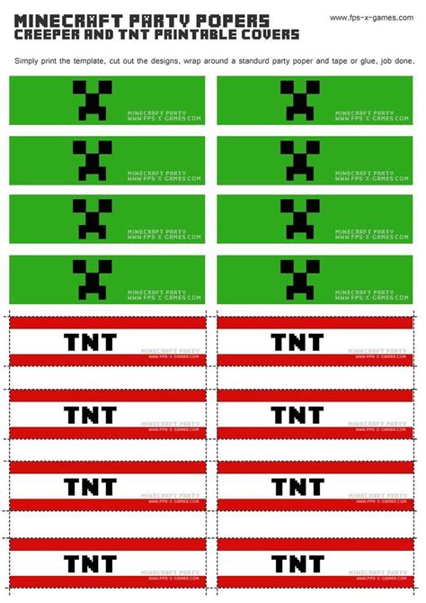 You can craft food items in minecraft such as apple, carrot, potato, melon, bread, cake, cookies, golden apple, golden carrot, baked potato, pumpkin pie, mushroom stew, rabbit stew, steak, cooked porkchop, cooked mutton, cooked chicken, cooked rabbit, cooked fish, milk, water bucket, melon. Minecraft Labels. The TNT labels are ideal for Strawberry ...