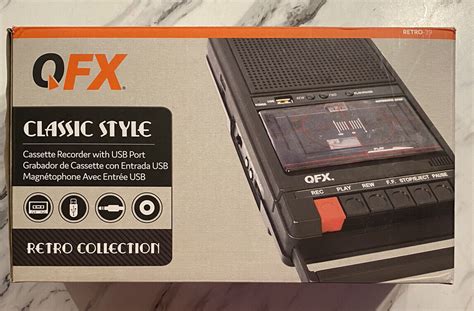 Qfx Retro Shoebox Cassette Tape Recorder Aux Usb Built In Mic Retro 39 Ebay
