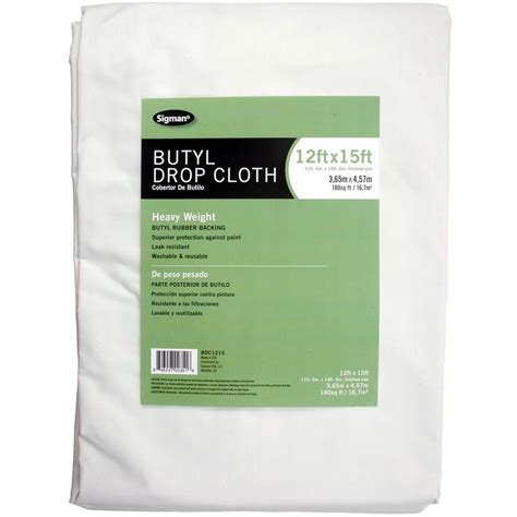 Sigman 11 Ft 6 In X 14 Ft 6 In Butyl Drop Cloth Bdc1215 The Home