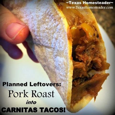 Feb 24, 2021 · 20. Planned Leftovers: Carnitas Tacos from Leftover Pork Roast | Recipe | Leftover pork, Leftover ...