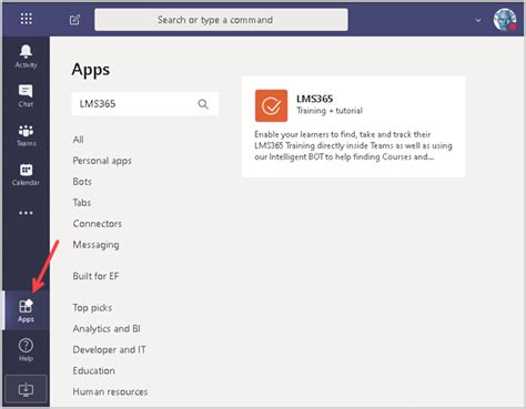 Adding The Lms365 App To Microsoft Teams Help Center