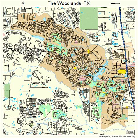 The Woodlands Texas Street Map 4872656