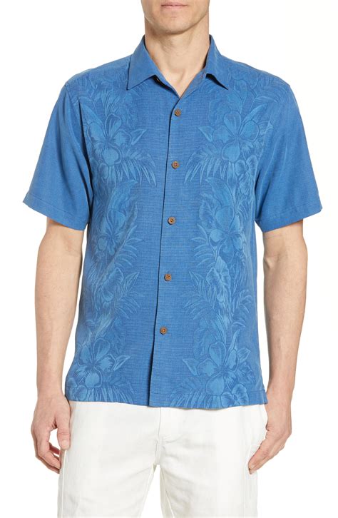 Tommy Bahama Kamari Border Classic Fit Silk Hawaiian Shirt