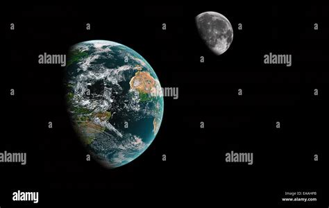 El Sistema Solar De La Luna Y La Tierra Fotografías E Imágenes De Alta