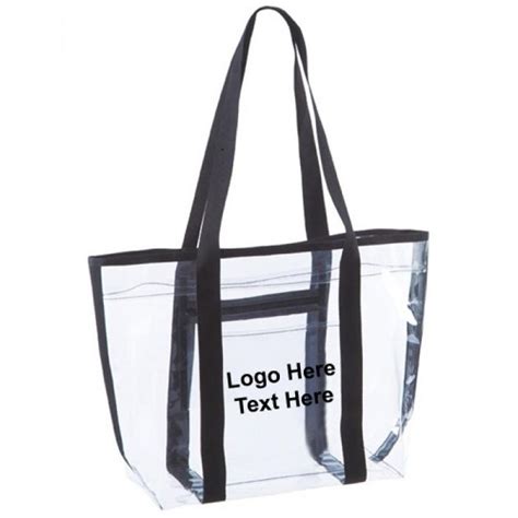 Personalized Classic Clear Vinyl Tote Bags Meshclear Tote Bags