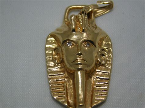 14k Gold King Tut Pendant With Diamonds From Susieantiques On Ruby Lane