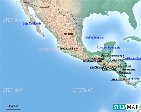 Stepmap Mid Latin America Landkarte Für Germany