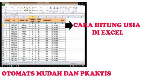 Cara Menghitung Usia Di Excel Imagesee