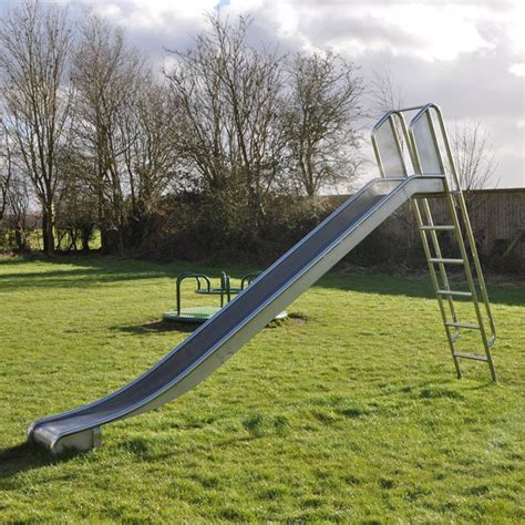 Free Standing Stainless Steel Childrens Playground Slide Stainless
