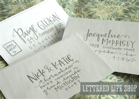 Wedding Calligraphy Envelope Addressing Silver Modern Calligraphy