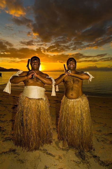 Fijian Warriors At Sunset Tokokiki Island Resort Fiji Islands Fiji