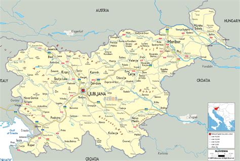 Political Map Of Slovenia Ezilon Maps