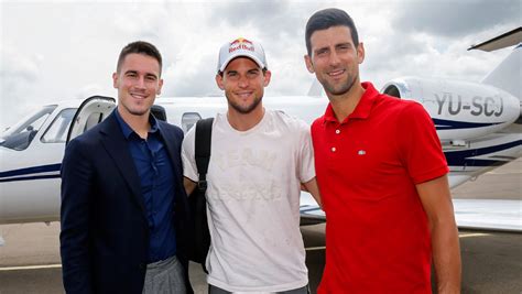 Novak And Djordje Djokovic Welcome Thiem And Zverev