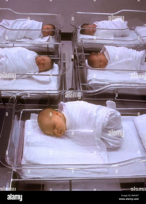 Newborn Babies In Hospital Nursery Stock Photo Alamy