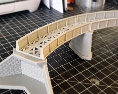 N Scale Curved Bridge Kit In Multiple Radius And Length Etsy