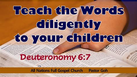 Teach Gods Words To Your Children Deuteronomy 6 7 Sunday Sermon Oct