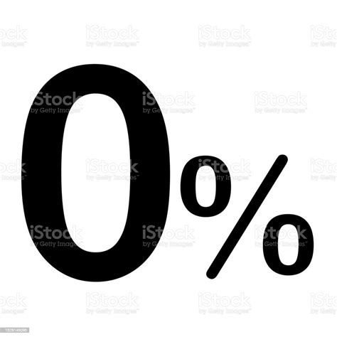 Zero Percent Icon On White Background 0 Percents Sign No Commission