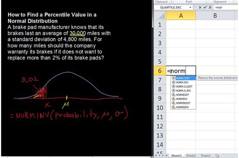 These are the recommended solutions for your problem. How to Use Excel to Find a Percentile Value in a Normal ...