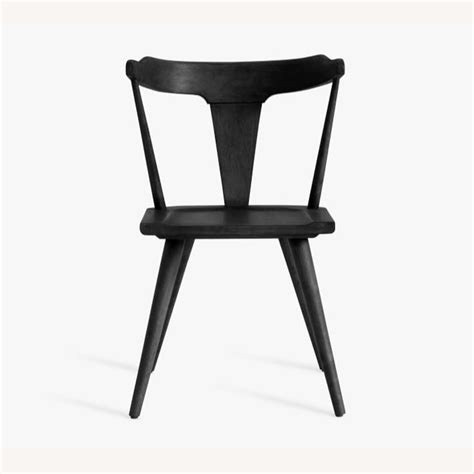 Pottery Barn Westan Wood Dining Chair Black Aptdeco