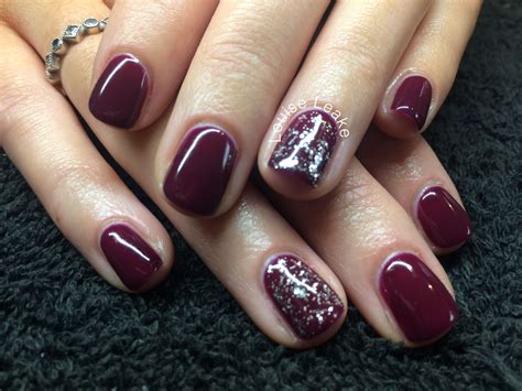 Burgundy Gel Nails Shellac Nail Designs Winter Nails Gel Shellac Nails