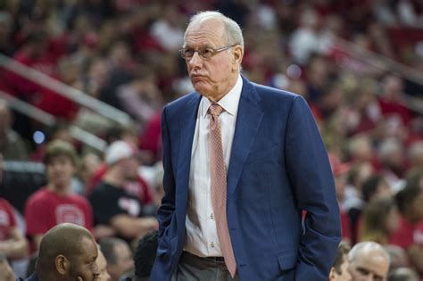 31, 2018, file photo, syracuse head coach jim boeheim, right, talks to his son buddy boeheim, left, during the first half of an ncaa college basketball game against le moyne in syracuse, n.y. Syracuse NCAA violations: Jim Boeheim makes first comments ...