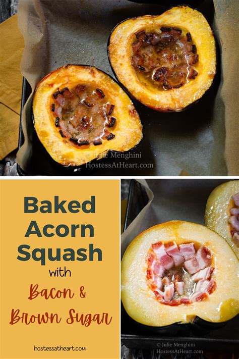 Baked Acorn Squash With Bacon And Brown Sugar Acorn Squash Cooking