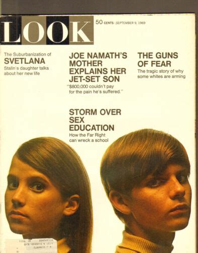 Sept 9 1969 Look Vintage Magazine Sex Education Joe Namath Ebay