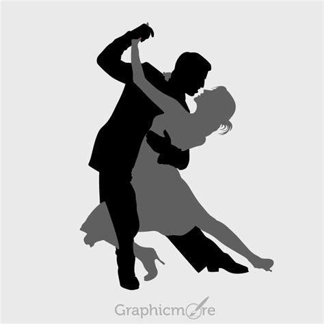 Dancing Couple Silhouette Design Free Vector File Download