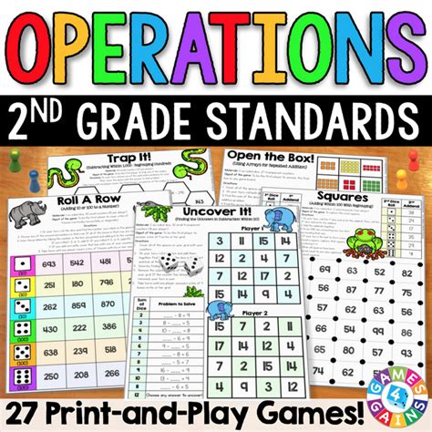 2nd Grade Operations Games Games 4 Gains