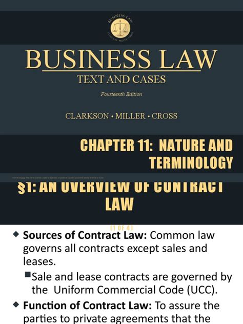 Clarkson14e Ppt Ch11 U3 Contracts Nature And Terminology Pdf