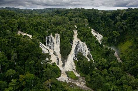 Djidji Waterfalls In Gabon Waterfall National Parks Aerial Photograph