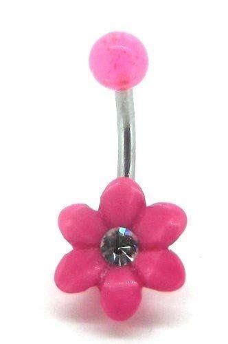 Body Accentz Belly Button Ring Navel Flower Bv111 Body Jewelry 14 Gauge Belly Button Rings