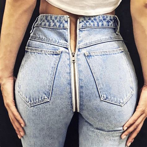 2018 Autum For Women Jeans Women Back Zipper Straight Stretch Casual