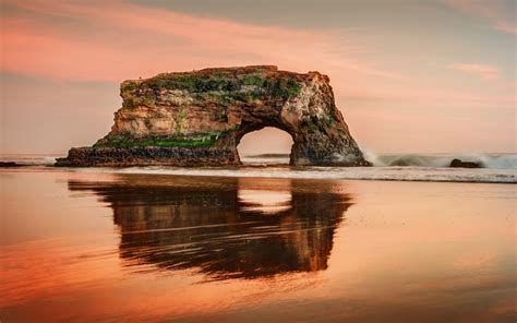 Natural Bridge Beach Santa Cruz Usa Wallpaper 2880x1800 31106
