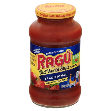 Save On Ragu Old World Style Pasta Sauce Traditional With Olive Oil