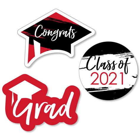 Looking for a quick printable to help decorate for a graduation party? Red Grad - Best is Yet to Come - DIY Shaped 2021 Graduation Party Paper Cut-Outs - 24 ct ...