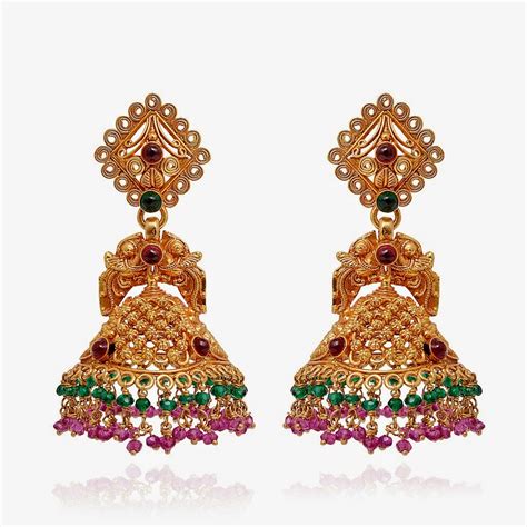 Latest jhumka and earring designs for women 2014 || Indian gold earring designs ~ Ladies Zone