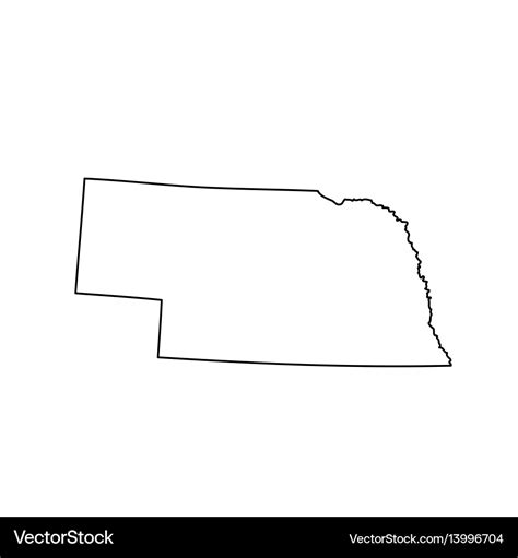 Map Of The Us State Of Nebraska Royalty Free Vector Image