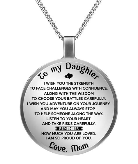 I Wish Necklace Daughter I Love My Daughter Daughter Quotes Daughter Necklace